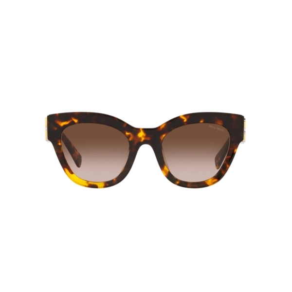 Miu Miu Sunglasses Smu 01S VA0-0A7 62-14 Gold Tortoise w/ Brown Blue Hearts  - Miu Miu sunglasses - | Fash Brands