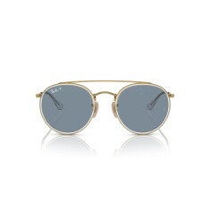 RAY-BAN Round Double Bridge 3647N 001/02 51 Polarize Sarı Unisex Güneş Gözlüğü 